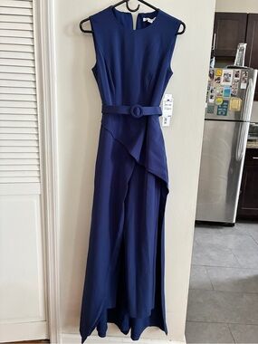 Kay Unger Sleeveless Navy Jumpsuit